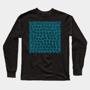 Leopard Mosaic on Dark Teal 5748 Long Sleeve T-Shirt